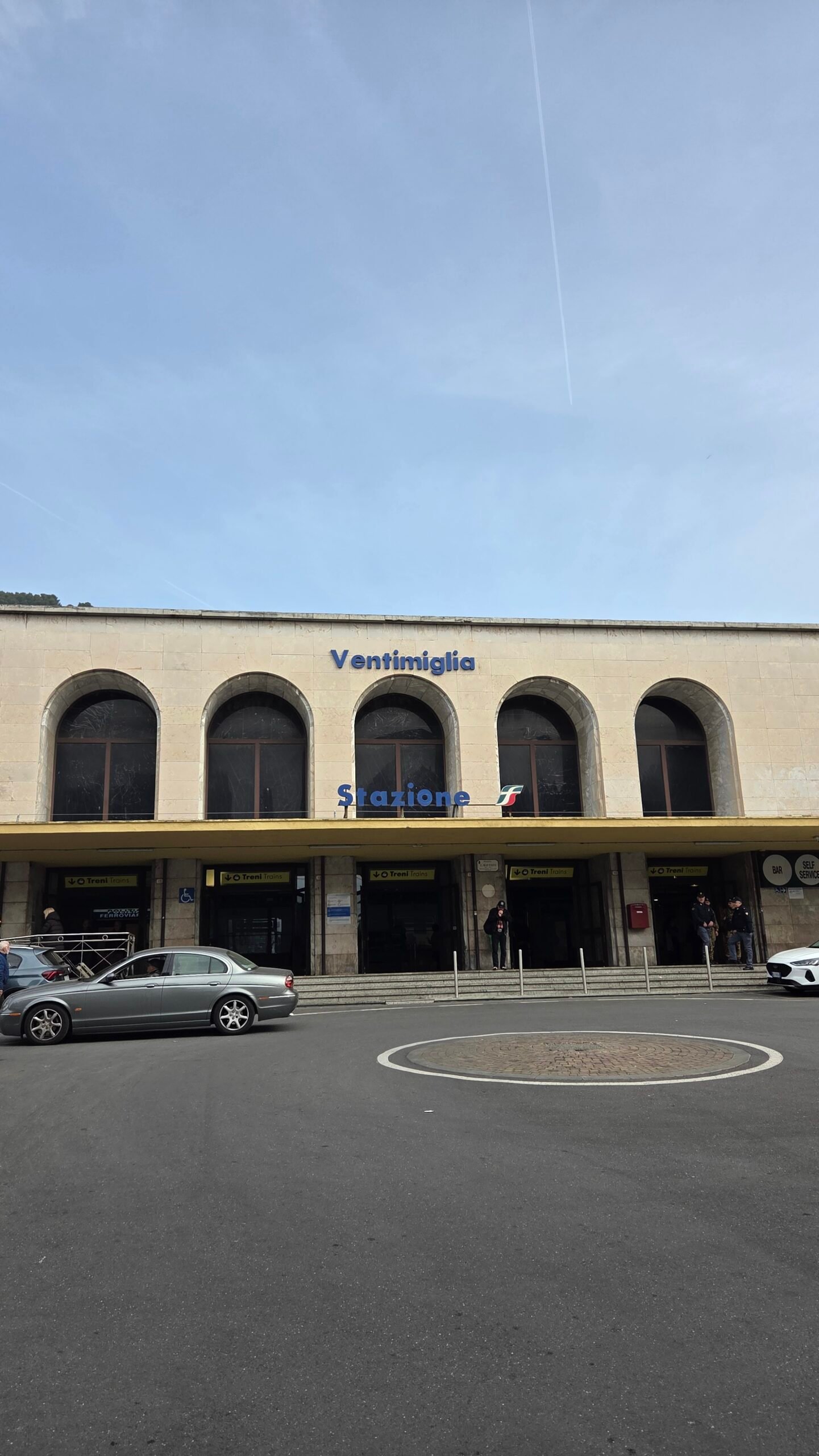 Ventimiglia train station facade, Italy